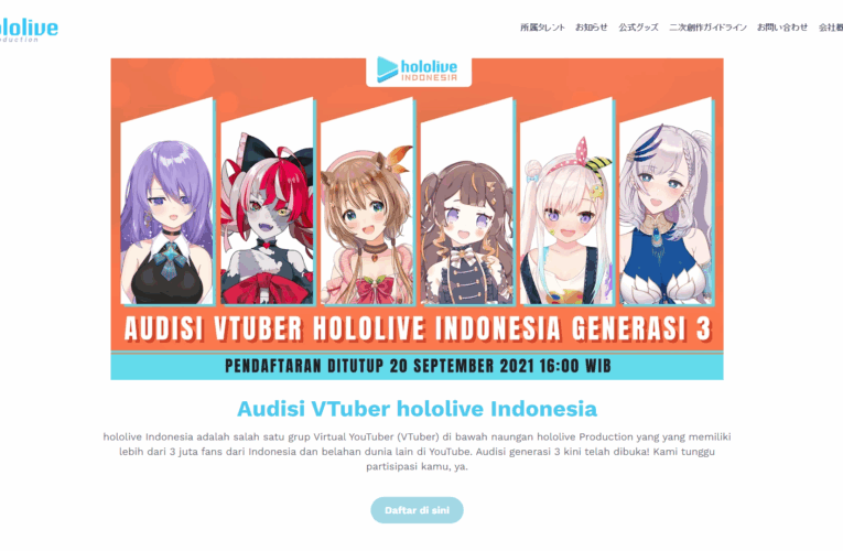 Audisi dan Program Pelatihan hololive Production Indonesia