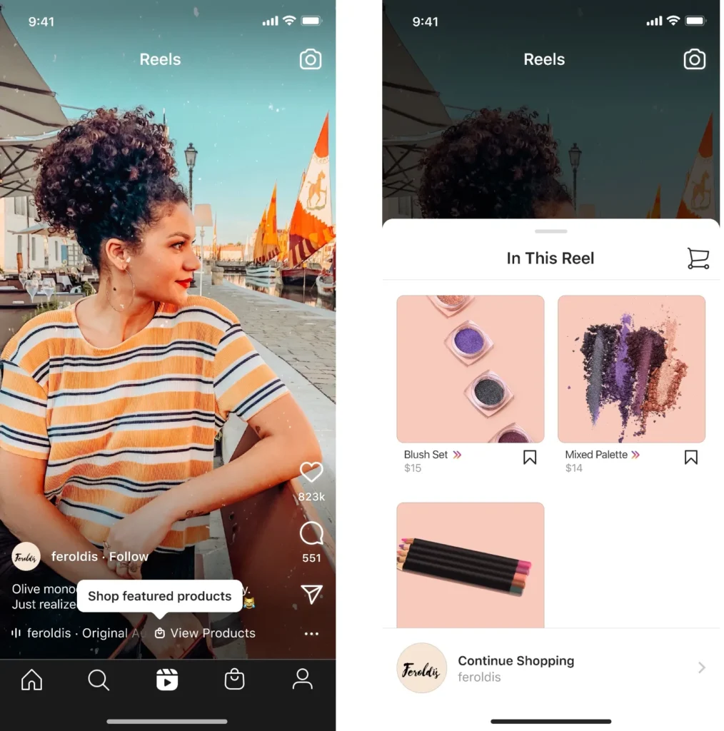 Shoppable Reels